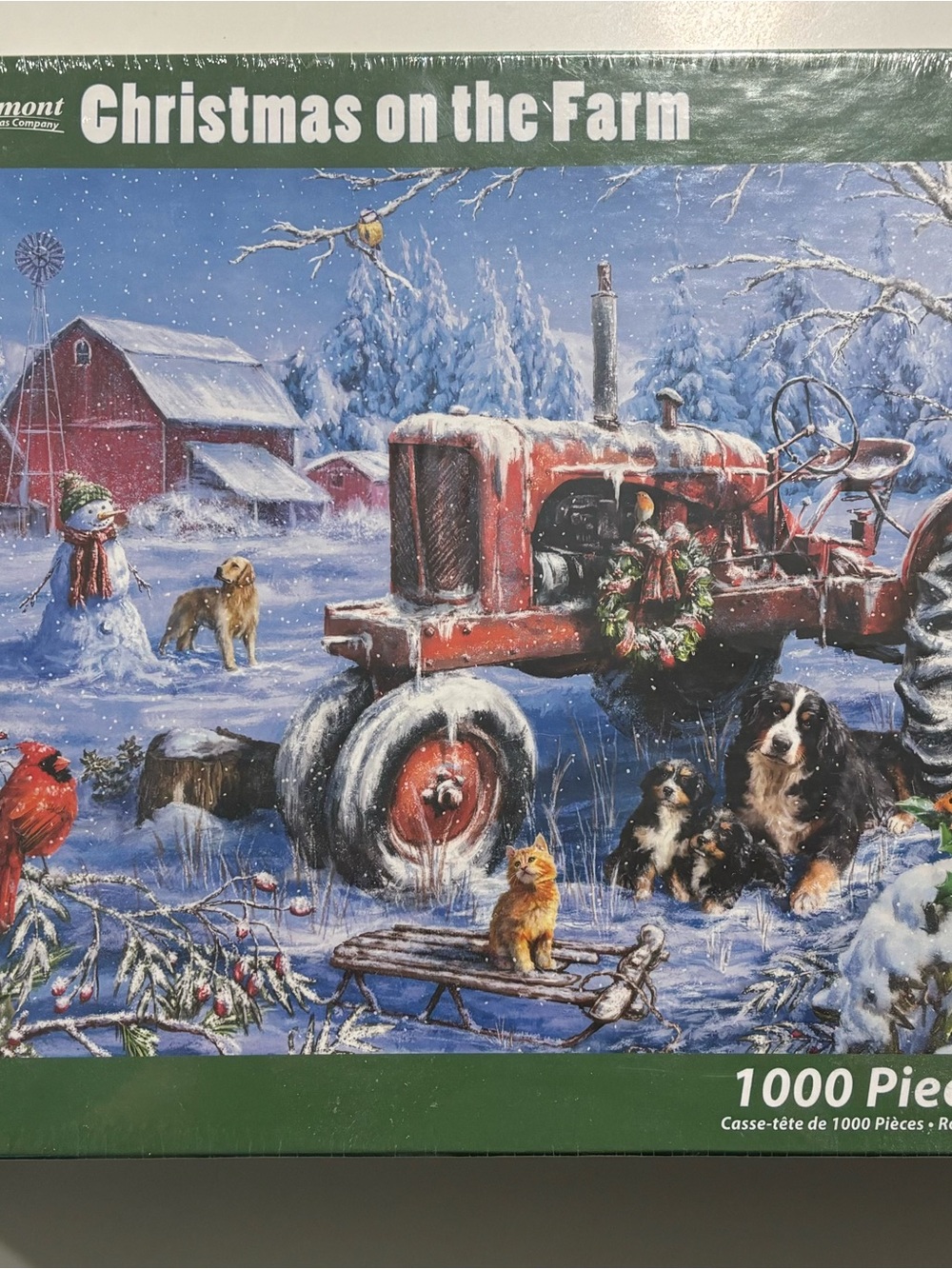 Vermont Christmas Company Christmas on the Farm 1000 Piece Farm Puzzle
